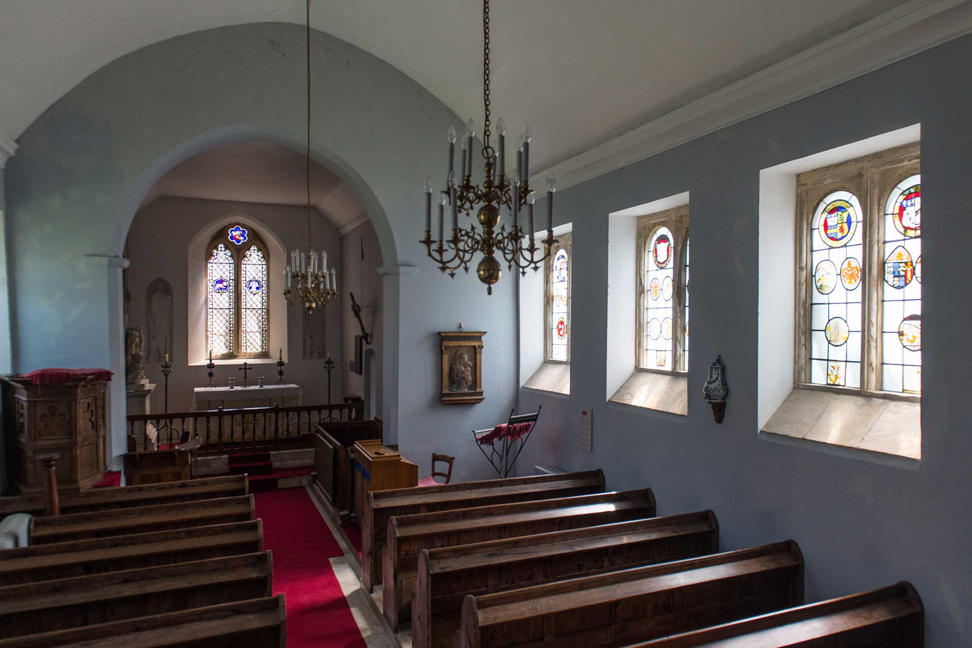 Inside All Saints Church Mapperton