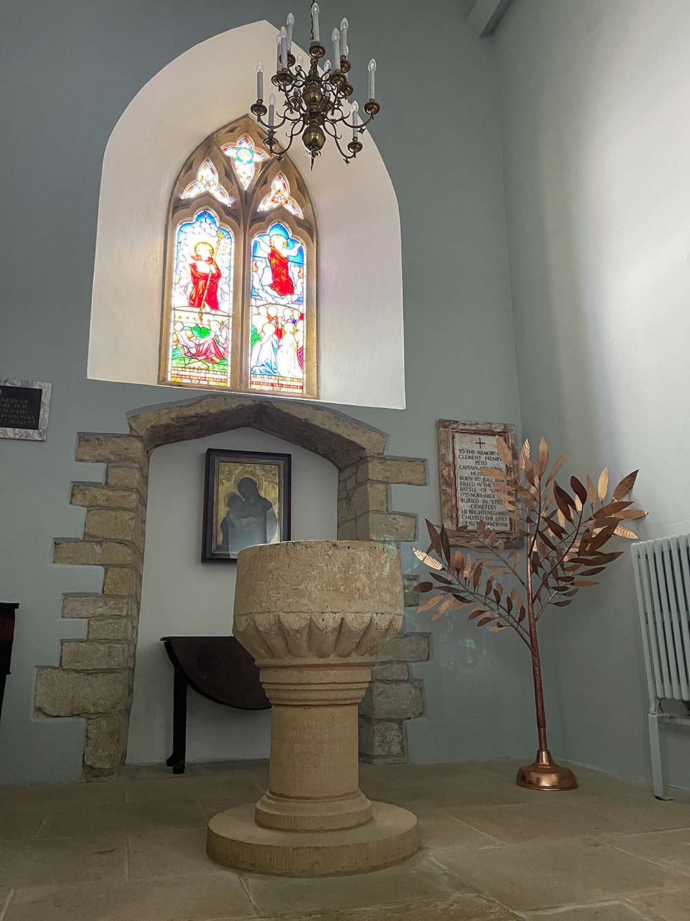 Mapperton Church font