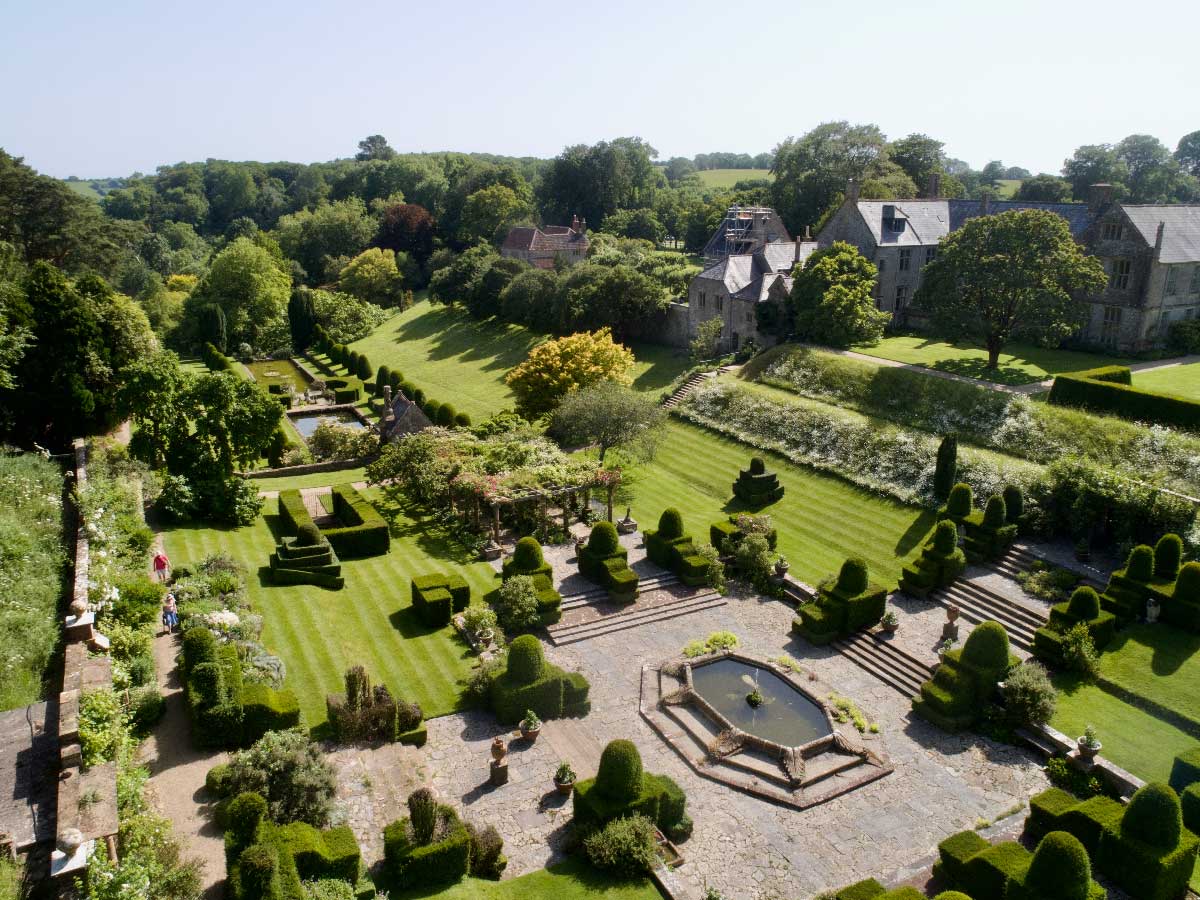 Mapperton Gardens from the air